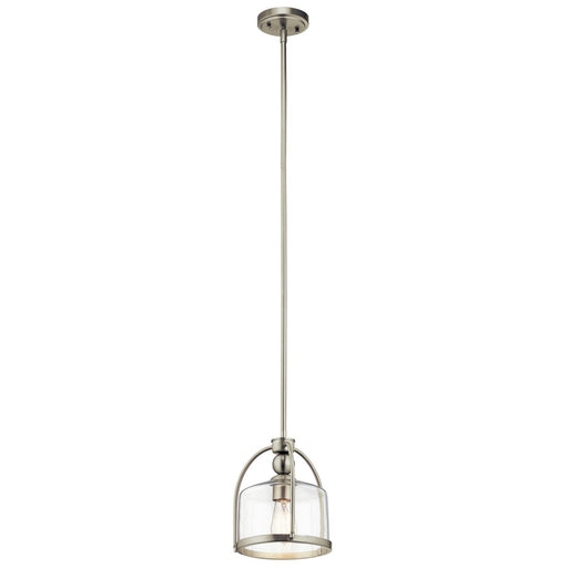 Caged Bell Mini Pendant in Brushed Nickel