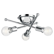 Armstrong 3-Light Flush Mount in Chrome