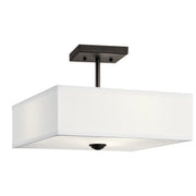 Shailene 3-Light 14" Square Semi-Flush Mount in Olde Bronze