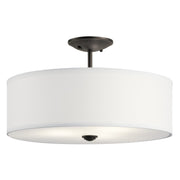 Shailene 3-Light 18" Round Semi-Flush Mount in Olde Bronze