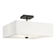 Shailene 3-Light 18" Square Semi-Flush Mount in Olde Bronze