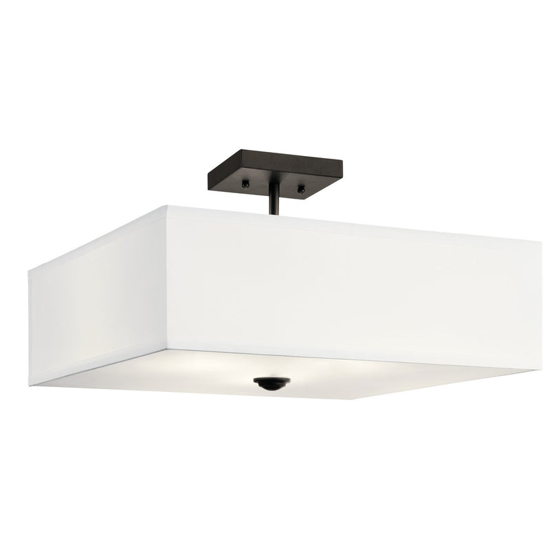 Shailene 3-Light 18" Square Semi-Flush Mount in Olde Bronze