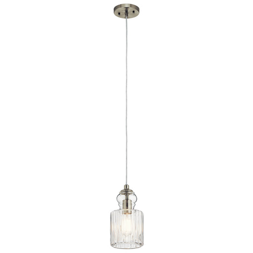 Riviera Mini Pendant 1-Light in Brushed Nickel