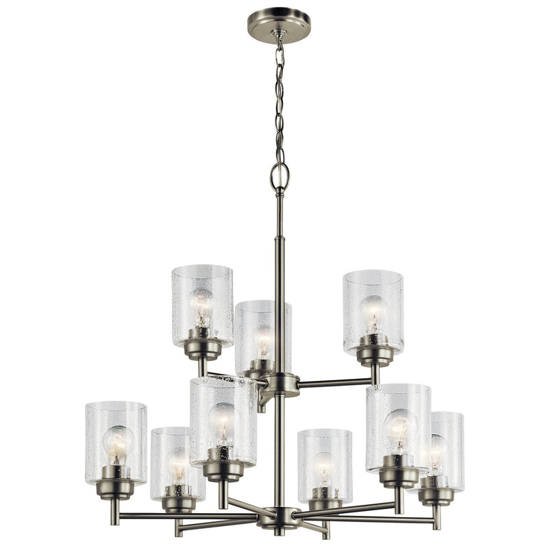 Winslow 9-Light Two-Tier Chandelier in Brushed Nickel