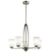 Tao Chandelier 5-Light in Brushed Nickel