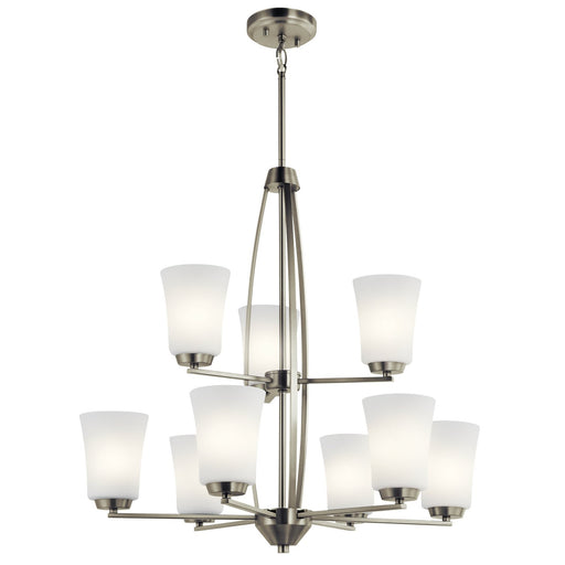 Tao 9-Light Chandelier in Brushed Nickel