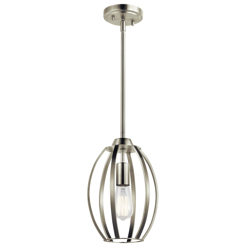 Tao 8" Cage Pendant in Brushed Nickel