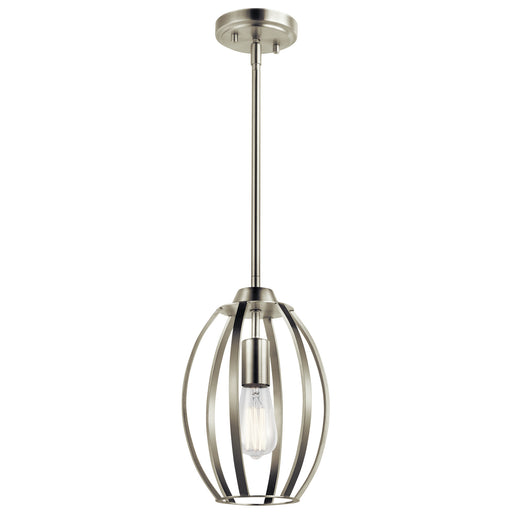 Tao Pendant 1-Light in Brushed Nickel