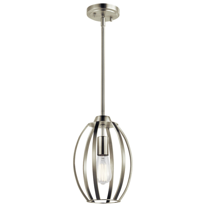 Tao Pendant 1-Light in Brushed Nickel