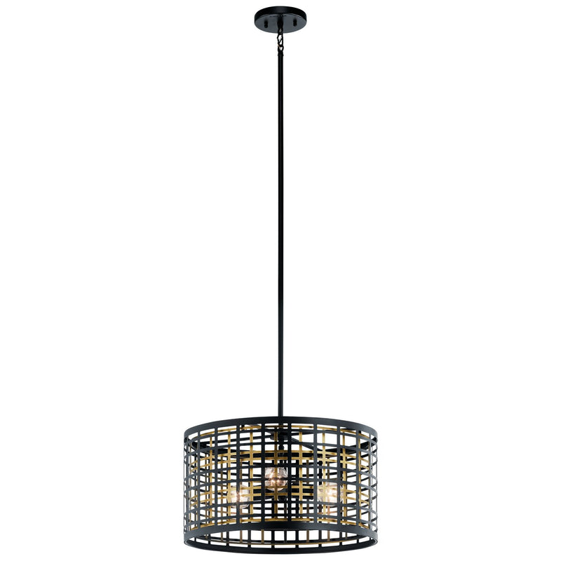 Aldergate 3-Light Convertible Pendant in Black