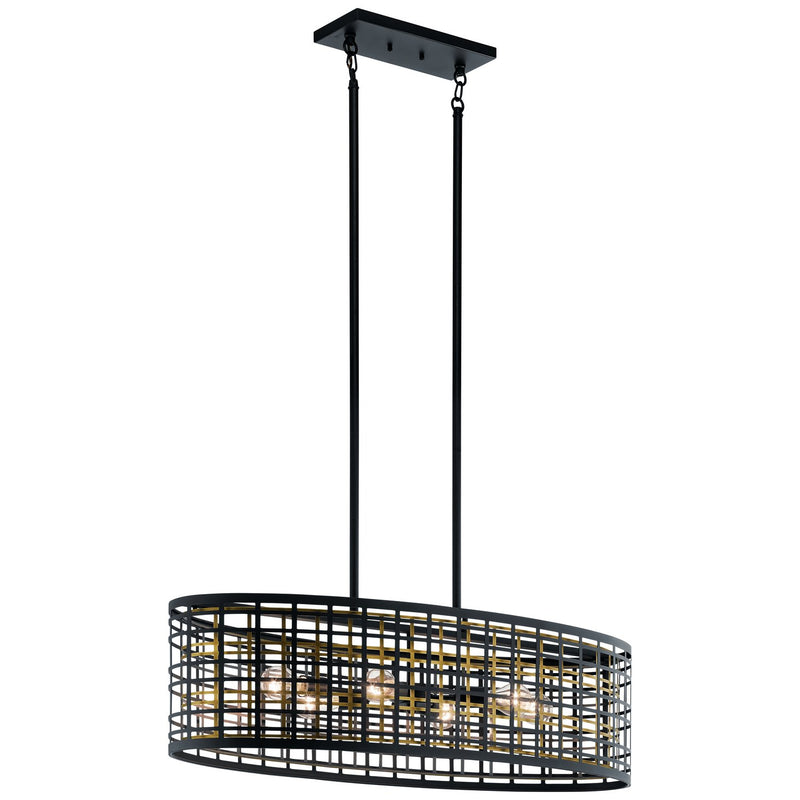 Aldergate 6-Light Linear Pendant in Black