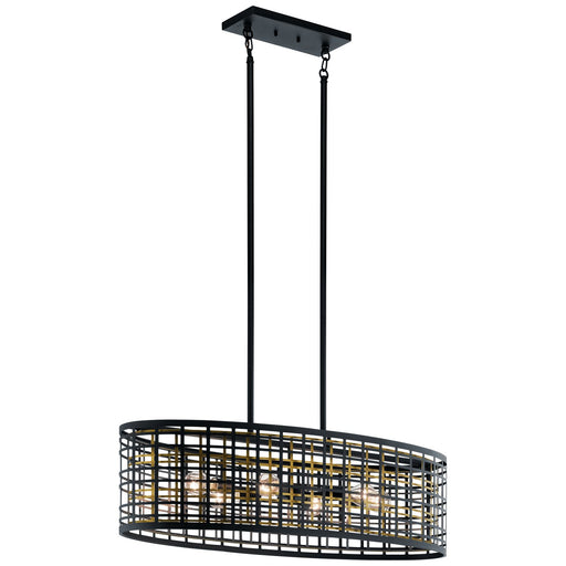 Aldergate 6-Light Linear Pendant in Black