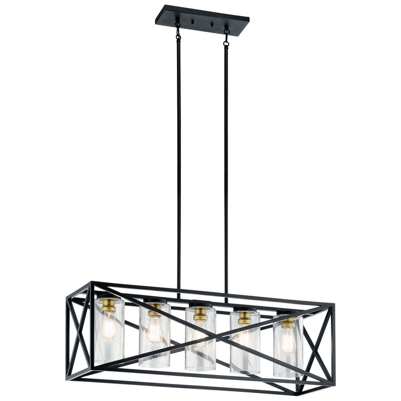 Moorgate 5-Light Linear Chandelier in Black