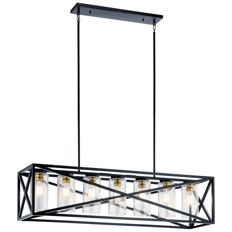 Moorgate 7-Light Linear Chandelier in Black