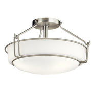 Alkire 3-Light Semi-Flush Mount in Brushed Nickel