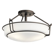 Alkire 3-Light Semi-Flush Mount in Olde Bronze