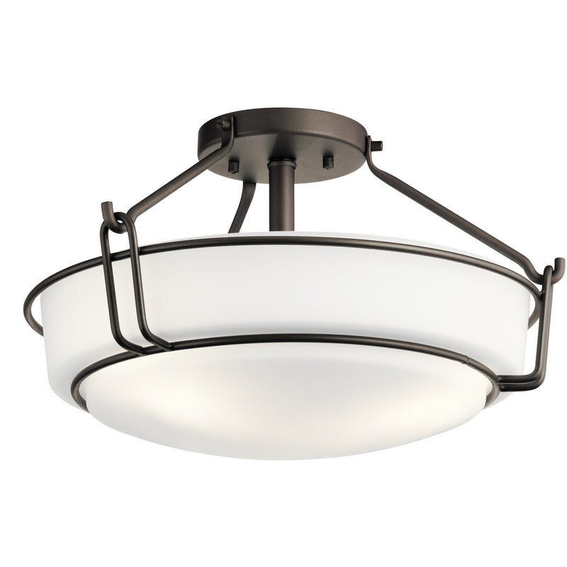 Alkire 3-Light Semi-Flush Mount in Olde Bronze