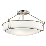 Alkire 4-Light Semi-Flush Mount in Brushed Nickel