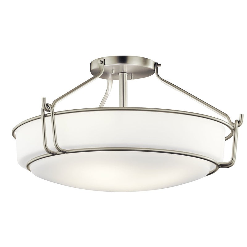 Alkire 4-Light Semi-Flush Mount in Brushed Nickel