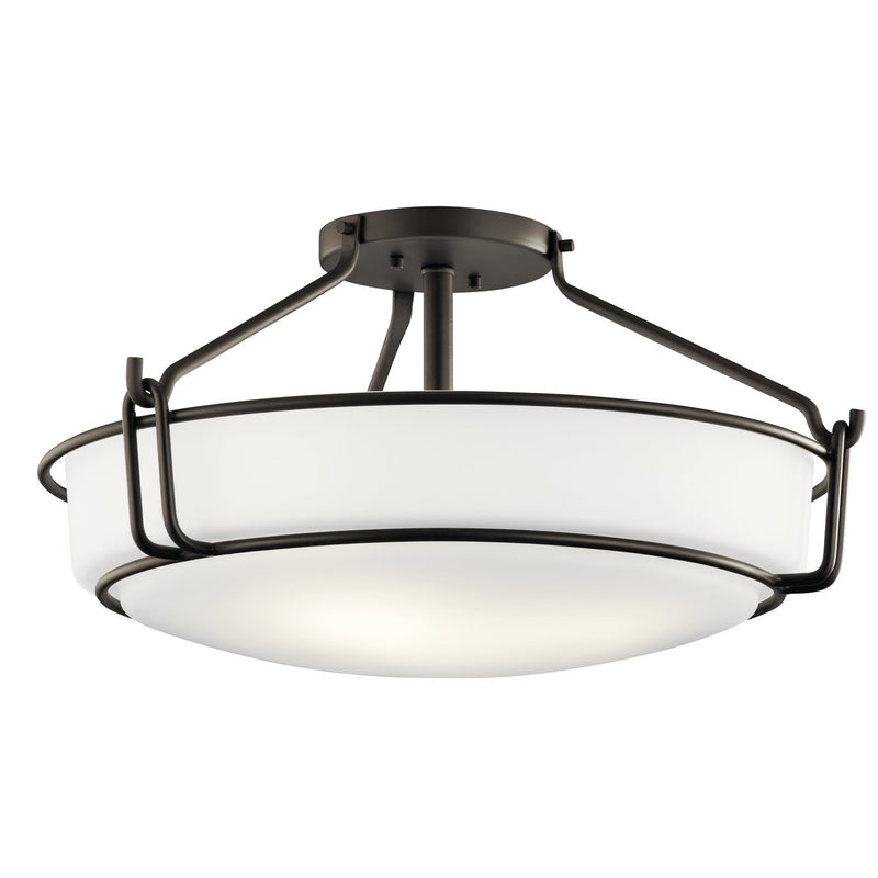 Alkire 4-Light Semi-Flush Mount in Olde Bronze