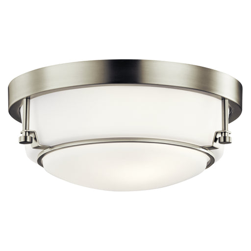 Belmont Flush Mount 2-Light in Brushed Nickel