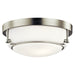 Belmont Flush Mount 2-Light in Brushed Nickel