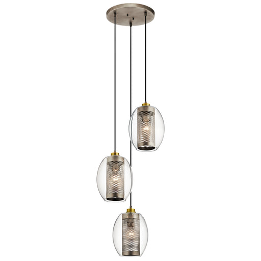 Asher Pendant 3-Light in Antique Pewter