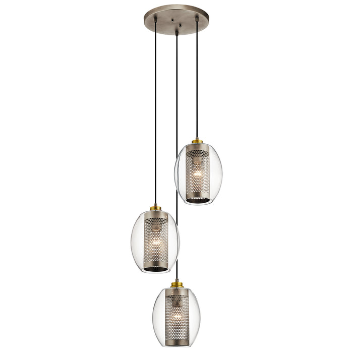 Asher Pendant 3-Light in Antique Pewter