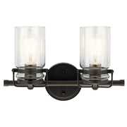 Brinley 2-Light Bath Vanity Light in Olde Bronze