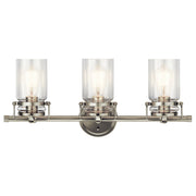 Brinley 3-Light Bath Vanity Light in Brushed Nickel