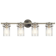 Brinley 4-Light Bath Vanity Light in Brushed Nickel