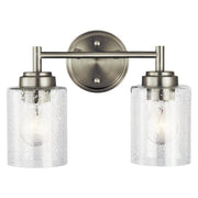 Winslow 2-Light Bath Vanity Light in Brushed Nickel