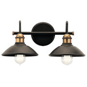Clyde 2-Light Bath Vanity Light in Olde Bronze