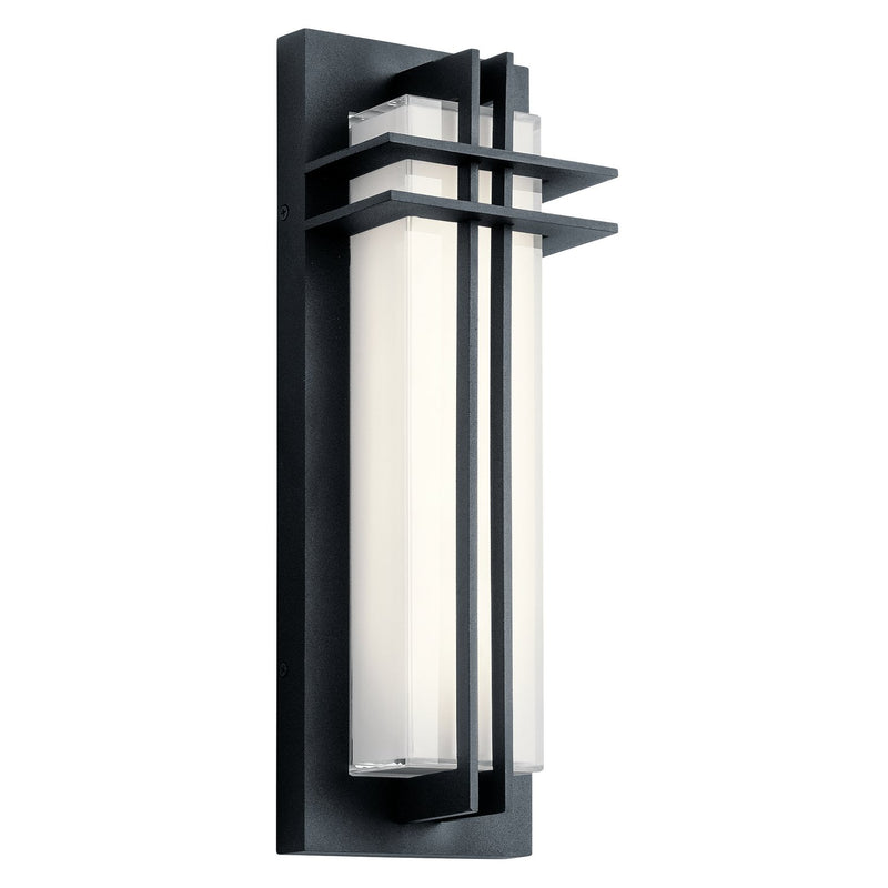 Manhattan Small Outdoor Wall Sconce in Textured Black