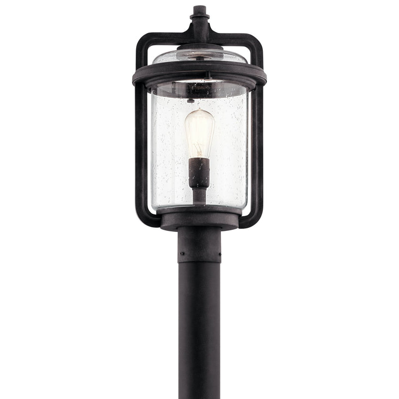 Andover Outdoor Post Light in Weathered Zinc