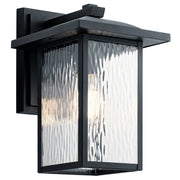 Capanna Medium Outdoor Wall Lantern in Textured Black