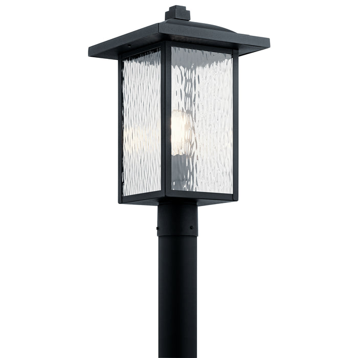 Capanna Outdoor Post Mount 1-Light in Textured Black