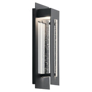 River Path Outdoor Wall Sconce in Textured Black