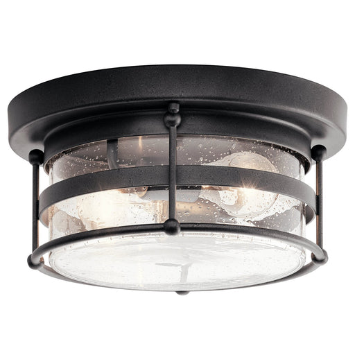 Mill Lane 2-Light Outdoor Flush Mount in Anvil Iron