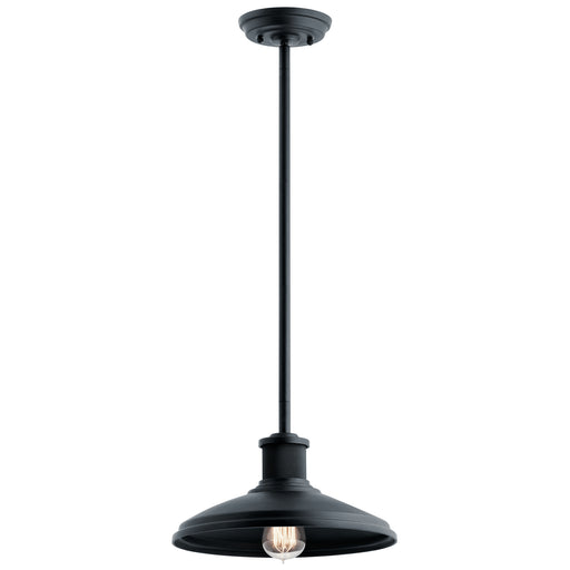 Allenbury Outdoor Pendant/Semi Flush 1-Light in Textured Black