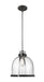 Burren 1 Light Pendant in Matte Black / Chrome