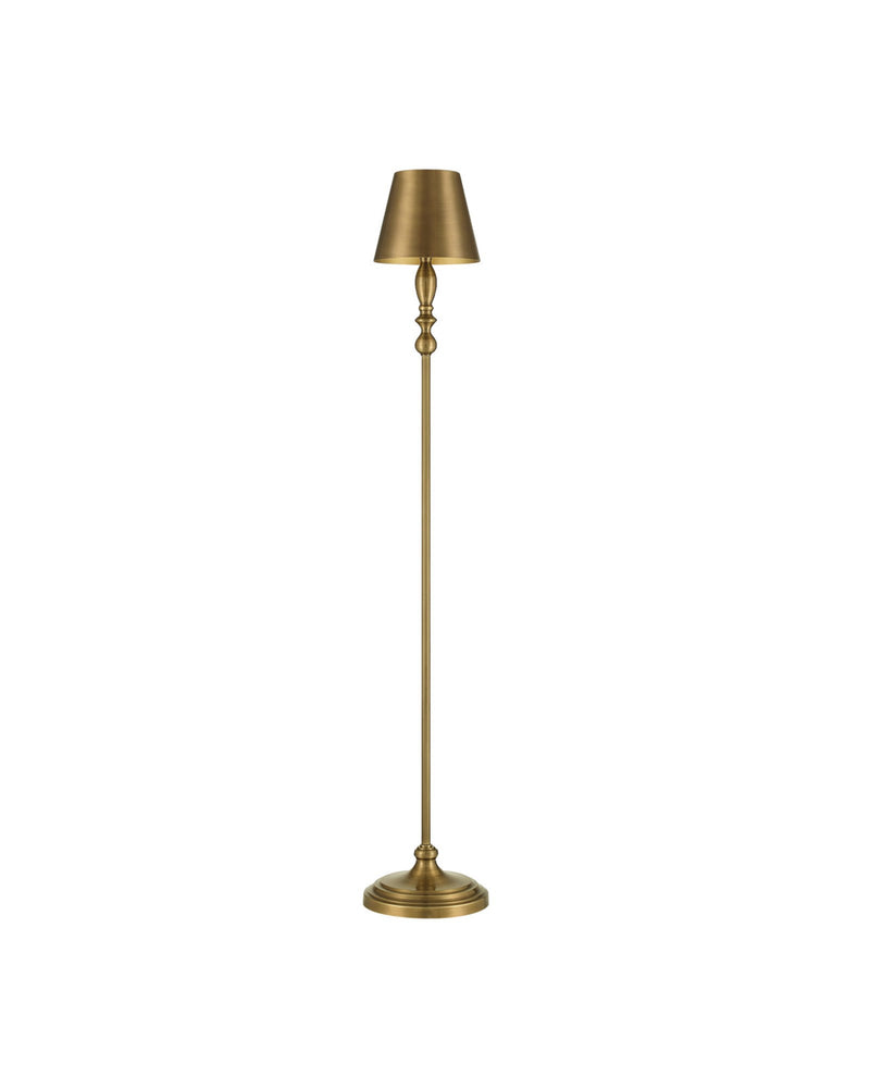 Viaggio Cordless Floor Lamp in Polished Antique Brass