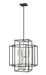 Titania 8 Light Pendant in Black / Brushed Nickel