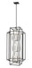 Titania 12 Light Pendant in Black / Brushed Nickel