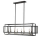 Titania 8 Light Billiard in Black / Brushed Nickel