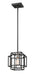 Titania 1 Light Mini Pendant in Black / Brushed Nickel