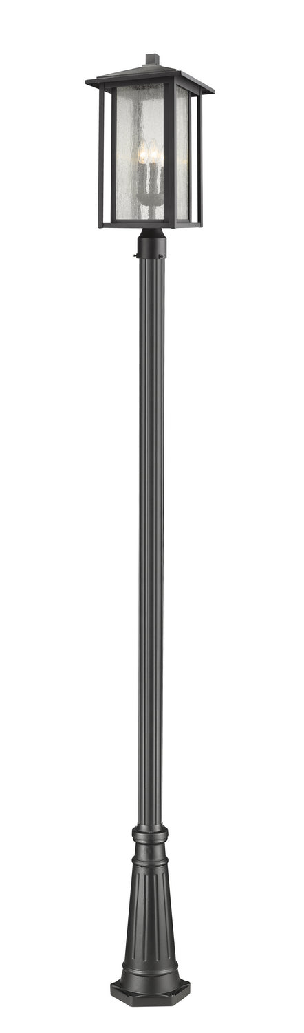 Aspen 3 Light Outdoor Post Mount in Black (519P Mount)