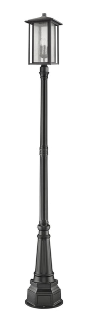 Aspen 3 Light Outdoor Post Mount in Black (564P Post)