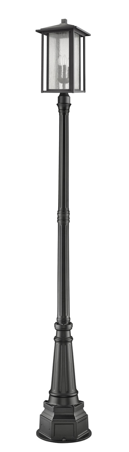 Aspen 3 Light Outdoor Post Mount in Black (564P Post)