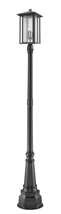 Aspen 3 Light Outdoor Post Mount in Black (564P Post)